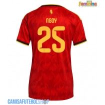 Camisa de time de futebol Bélgica Nathan Ngoy #25 Replicas 1º Equipamento Feminina Mundo 2026 Manga Curta